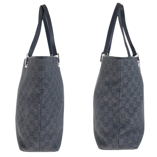 GUCCI Tote Bag 31243 GG canvas, leather black Tote Bag Shoulder Bag Women Used Authentic