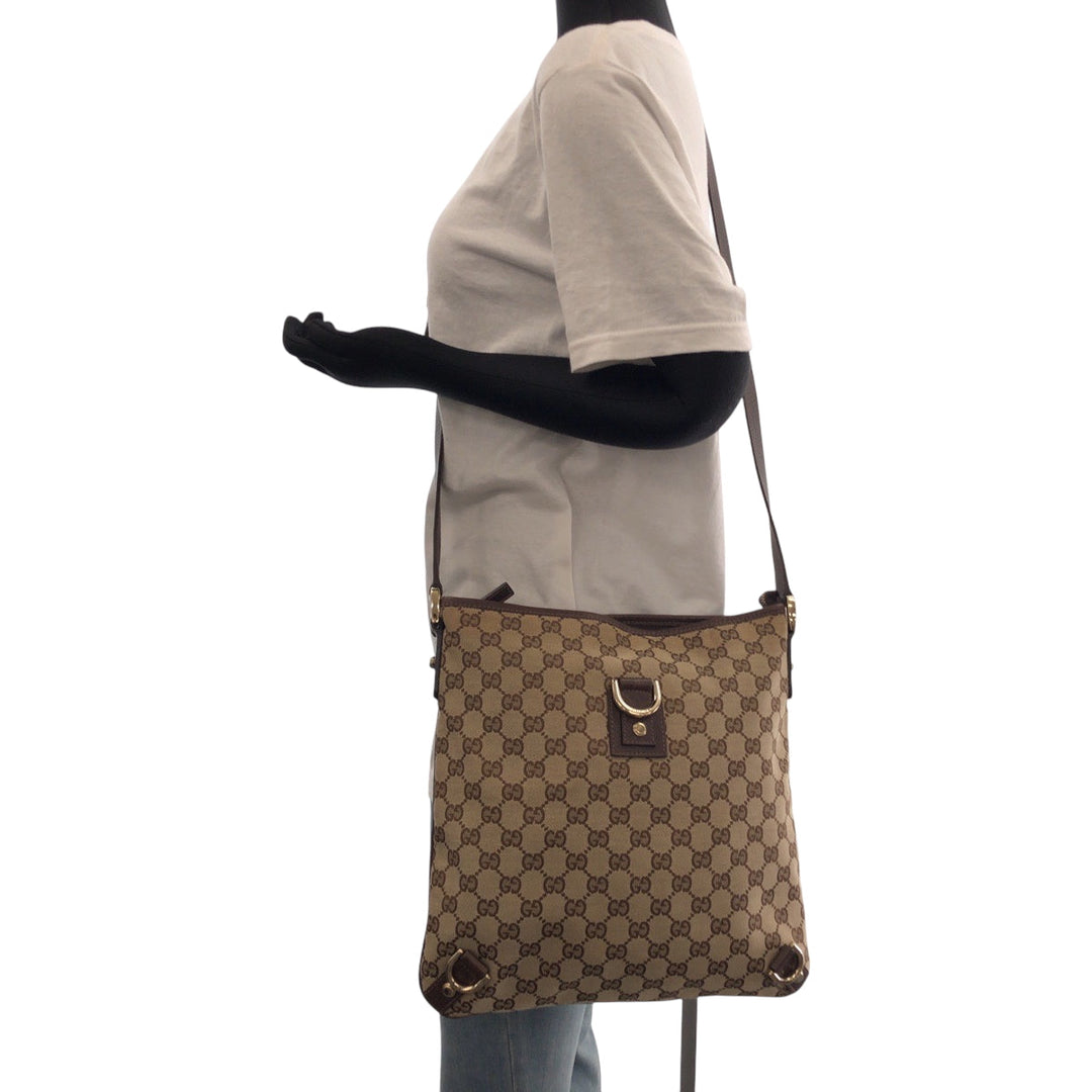 GUCCI Shoulder Bag 131326 GG canvas Brown Shoulder Bag pochette Abbey Women Used Authentic