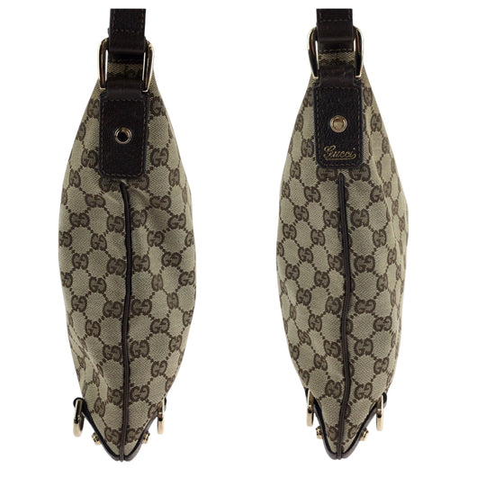 GUCCI Shoulder Bag 131326 GG canvas Brown Shoulder Bag pochette Abbey Women Used Authentic