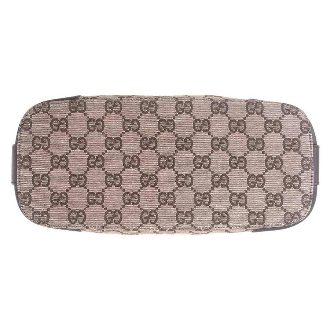 GUCCI Shoulder Bag 001 4204 GG canvas, leather Brown Pink Beige Gold Metal Women Used Authentic