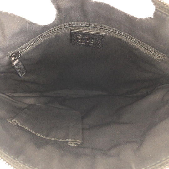 GUCCI Shoulder Bag 272 396 Suede, Leather Black Silver Metal Crossbody Shoulder Bag Women Used Authentic