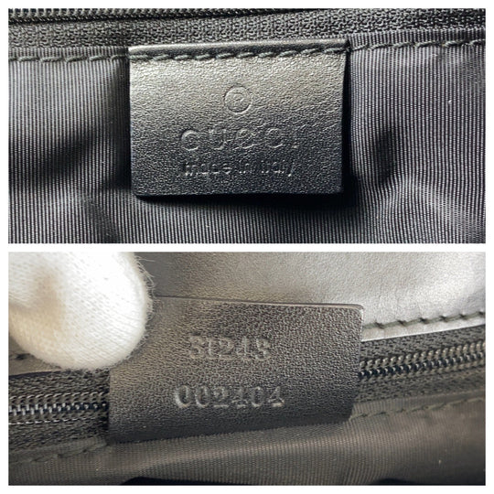 GUCCI Tote Bag 31243 GG canvas, leather Black SilverMetal Tote Bag Shoulder Bag Women Used Authentic