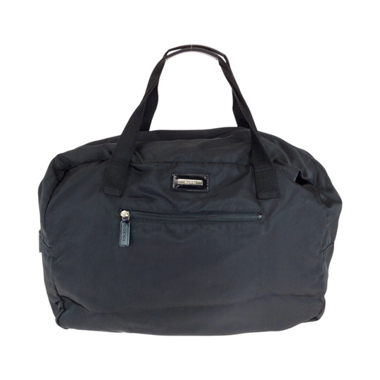 GUCCI Boston Duffel bag 012 0389 Nylon Black SilverMetal Boston Duffel bag Handbag Women Used Authentic