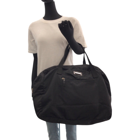 GUCCI Boston Duffel bag 012 0389 Nylon Black SilverMetal Boston Duffel bag Handbag Women Used Authentic