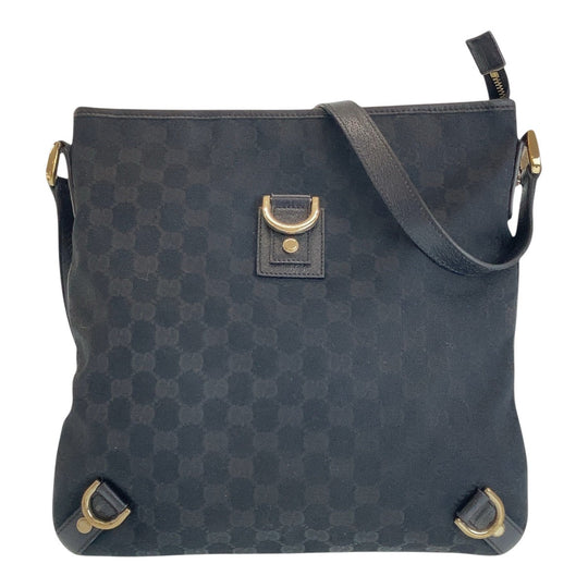 GUCCI Shoulder Bag 131326 GG canvas, leather Black GoldMetal Shoulder Bag pochette Abbey Women(Unisex) Used Authentic