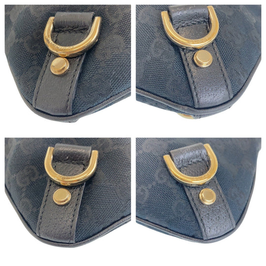 GUCCI Shoulder Bag 131326 GG canvas, leather Black GoldMetal Shoulder Bag pochette Abbey Women(Unisex) Used Authentic