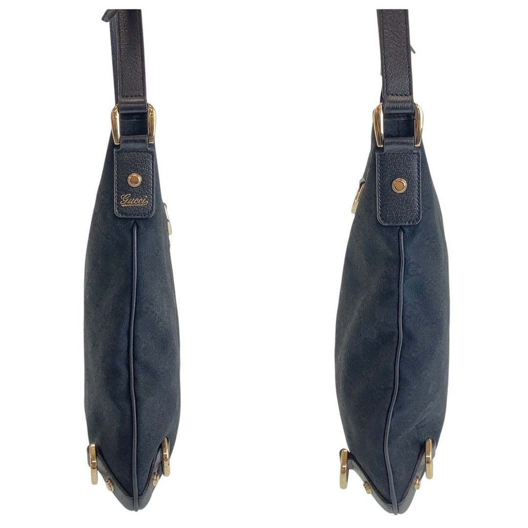 GUCCI Shoulder Bag 131326 GG canvas, leather Black GoldMetal Shoulder Bag pochette Abbey Women(Unisex) Used Authentic