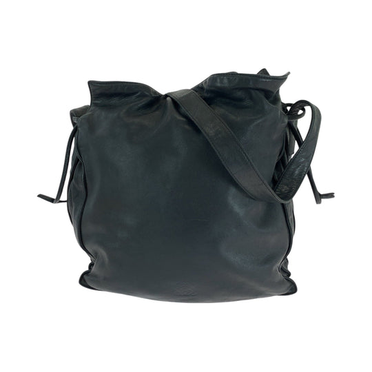 LOEWE Shoulder Bag leather black flamenco anagram