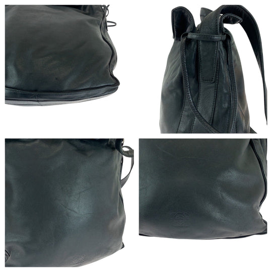 LOEWE Shoulder Bag leather black flamenco anagram