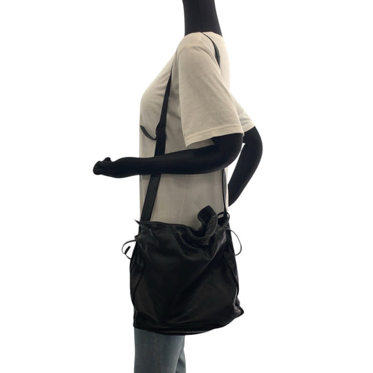 LOEWE Shoulder Bag leather black flamenco anagram