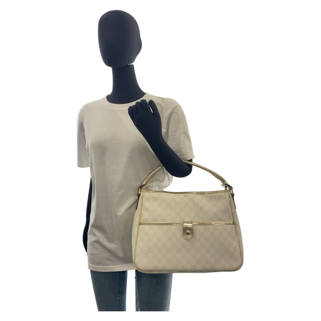 GUCCI Handbag 189898 GG Supreme Canvas white