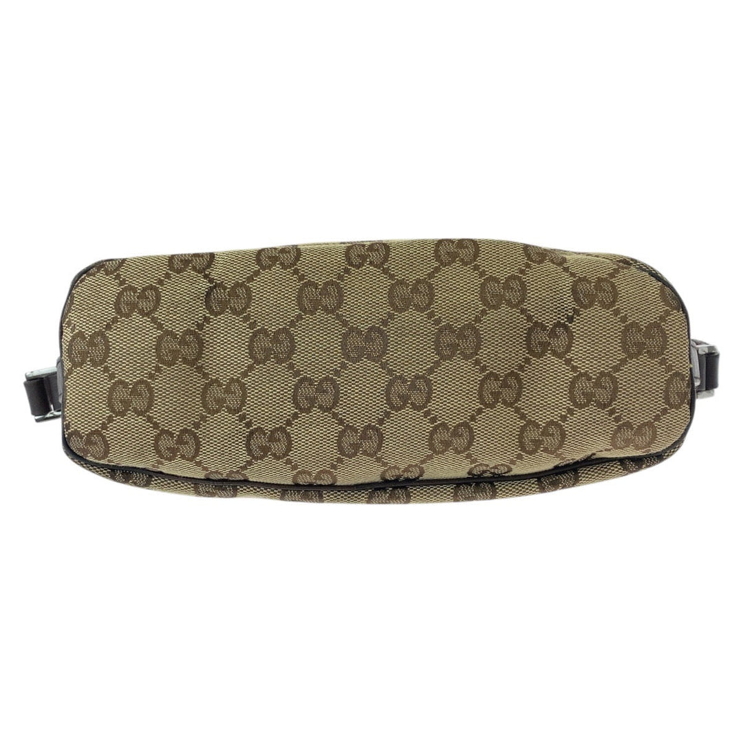 GUCCI Handbag 141809 GG canvas, leather Beige brown Handbag accessory pouch Sherry line Women Used Authentic
