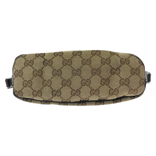 GUCCI Handbag 141809 GG canvas, leather Beige brown Handbag accessory pouch Sherry line Women Used Authentic