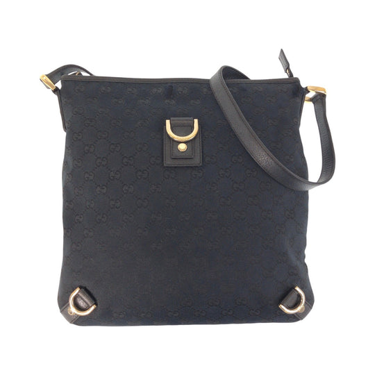 GUCCI Shoulder Bag 131326 GG canvas, leather black Shoulder Bag Messenger bag Abbey Women Used Authentic