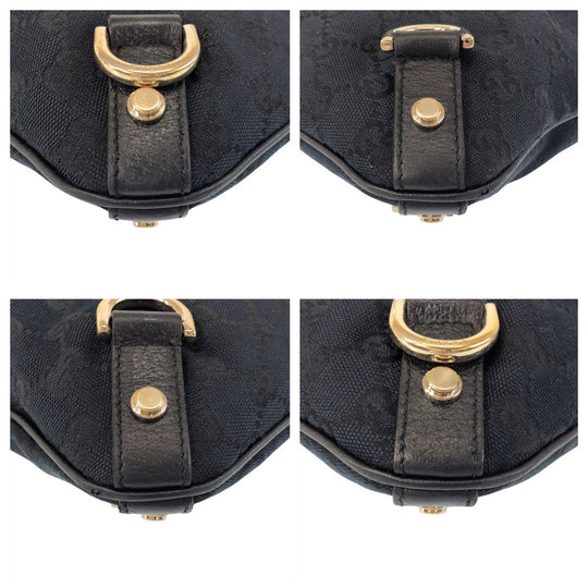 GUCCI Shoulder Bag 131326 GG canvas, leather black Shoulder Bag Messenger bag Abbey Women Used Authentic