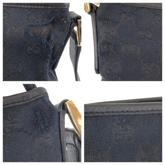 GUCCI Shoulder Bag 131326 GG canvas, leather black Shoulder Bag Messenger bag Abbey Women Used Authentic