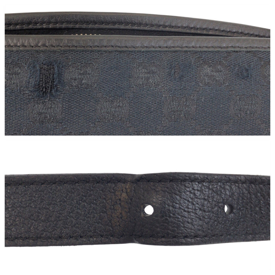 GUCCI Shoulder Bag 131326 GG canvas, leather black Shoulder Bag Messenger bag Abbey Women Used Authentic