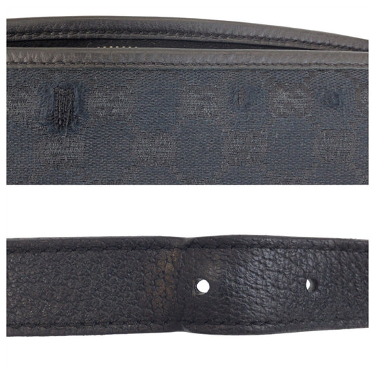 GUCCI Shoulder Bag 131326 GG canvas, leather black Shoulder Bag Messenger bag Abbey Women Used Authentic