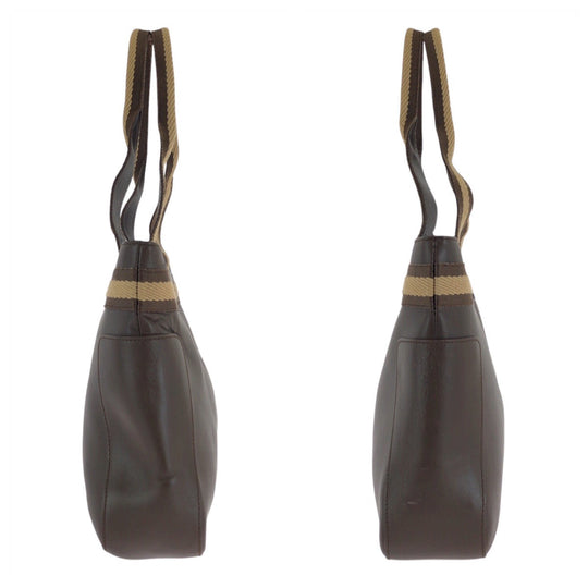 GUCCI Tote Bag 002 1135 leather Brown Tote Bag Shoulder Bag Sherry line Women Used Authentic