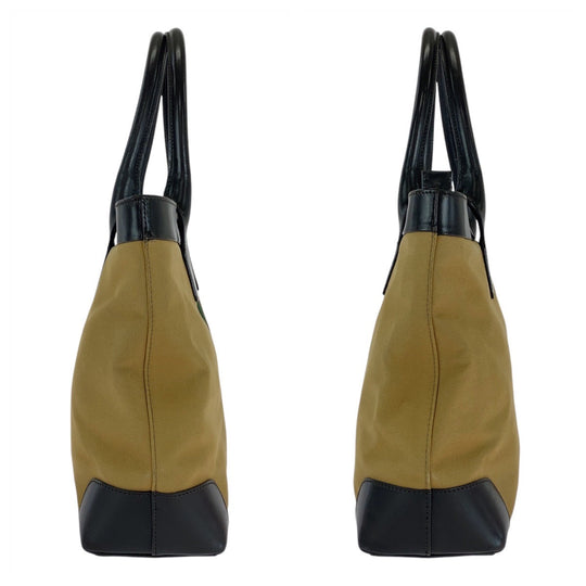 GUCCI Tote Bag 002 1119 Canvas, Leather beige Tote Bag Shoulder Bag Sherry line Women Used Authentic