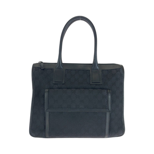 GUCCI Handbag 000 0854 GG canvas Black SilverMetal Handbag Shoulder Bag Women Used Authentic