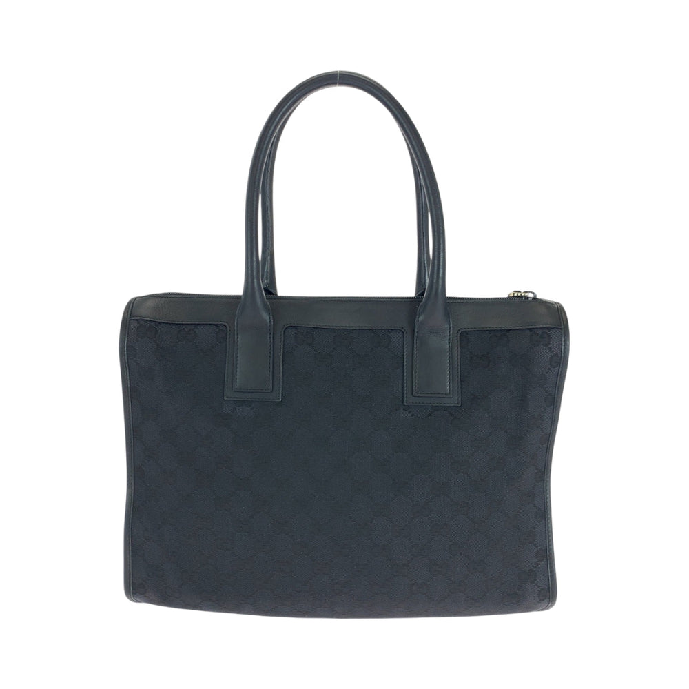 GUCCI Handbag 000 0854 GG canvas Black SilverMetal Handbag Shoulder Bag Women Used Authentic