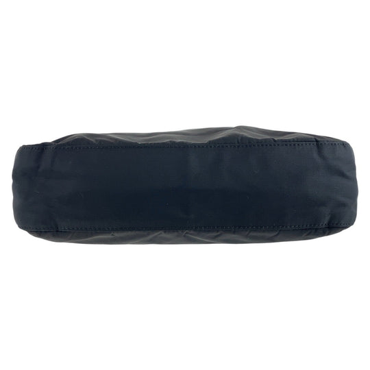 PRADA Shoulder Bag Nylon, Leather, Plastic black Test Triangle With logo Women Used Authentic