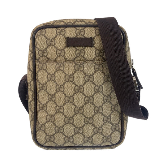 GUCCI Shoulder Bag 122754 GG Supreme Canvas beige Shoulder Bag pochette Women Used Authentic