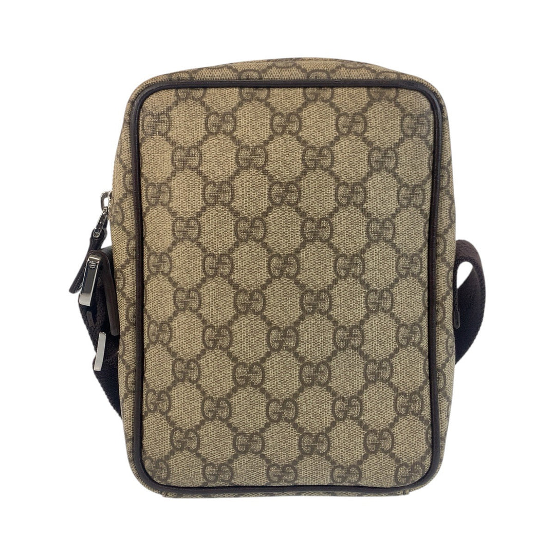 GUCCI Shoulder Bag 122754 GG Supreme Canvas beige Shoulder Bag pochette Women Used Authentic