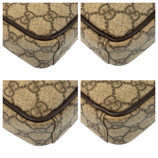 GUCCI Shoulder Bag 122754 GG Supreme Canvas beige Shoulder Bag pochette Women Used Authentic