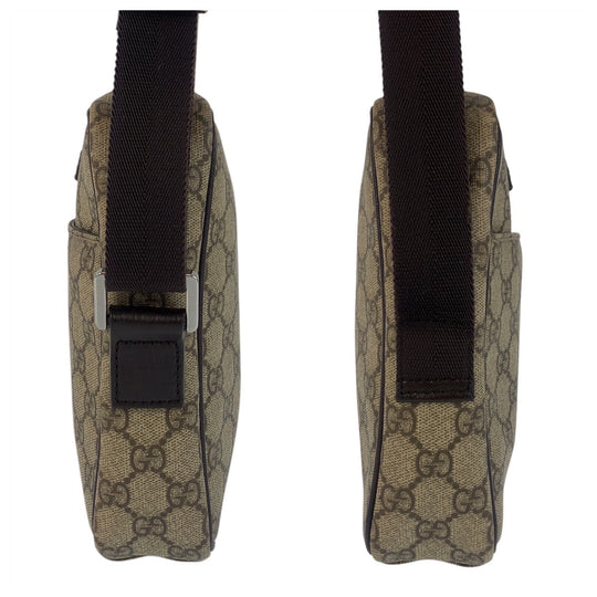 GUCCI Shoulder Bag 122754 GG Supreme Canvas beige Shoulder Bag pochette Women Used Authentic