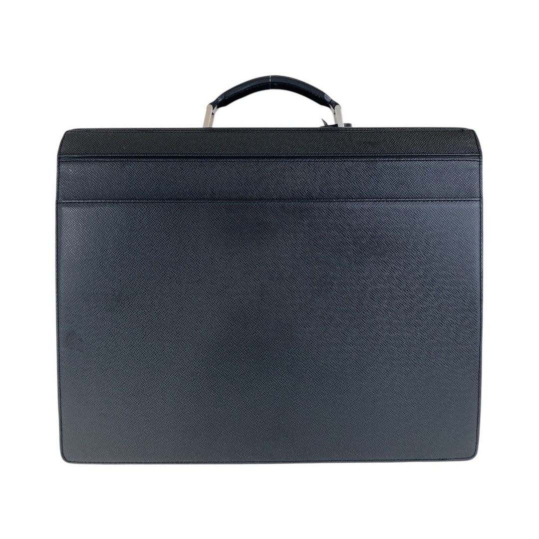 LOUIS VUITTON Business bag M30022 leather black Business bag briefcase Taiga Pilott case Ural mens Used Authentic