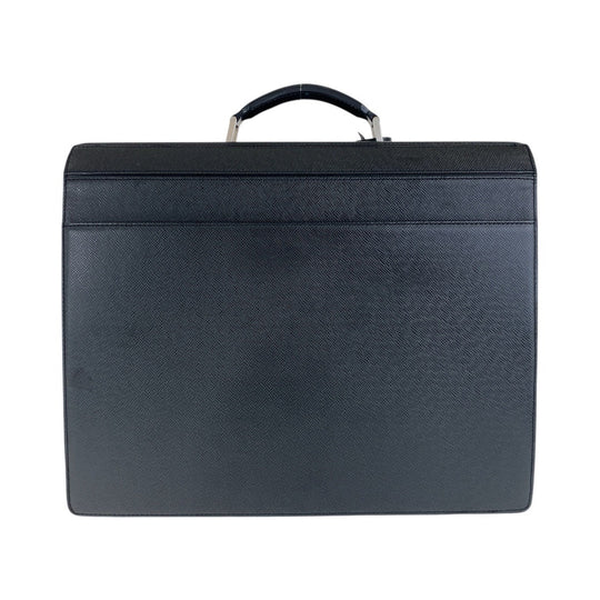 LOUIS VUITTON Business bag M30022 leather black Business bag briefcase Taiga Pilott case Ural mens Used Authentic
