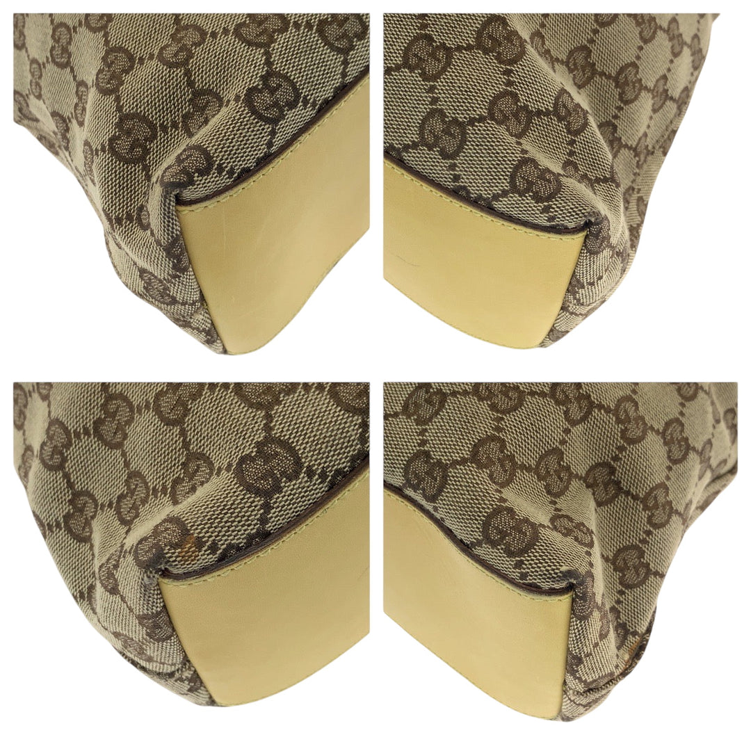 GUCCI Shoulder Bag 109190 GG canvas beige New Jackie