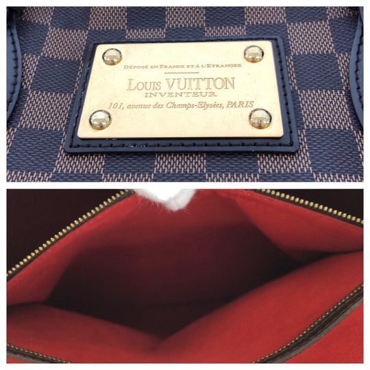 LOUIS VUITTON Tote Bag N51204 PVC, Leather Brown Tote Bag Shoulder Bag Damier Hamstead MM Women Used Authentic