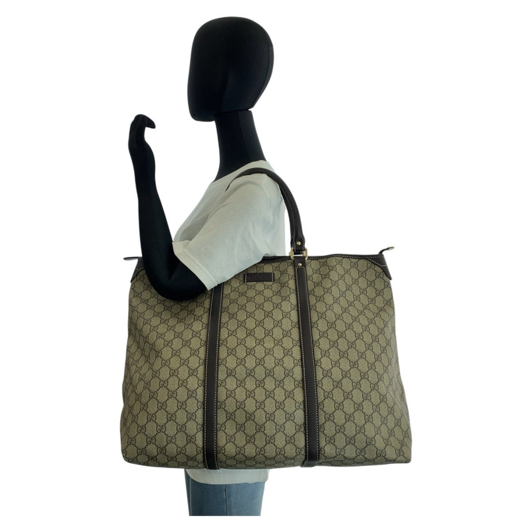 GUCCI Tote Bag 201482 GG Supreme Canvas beige