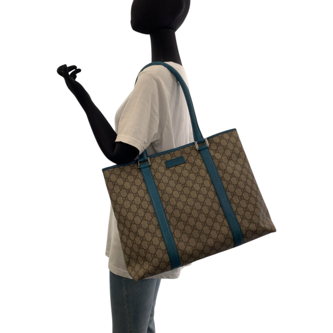GUCCI Tote Bag 14288 GG Supreme Canvas beige