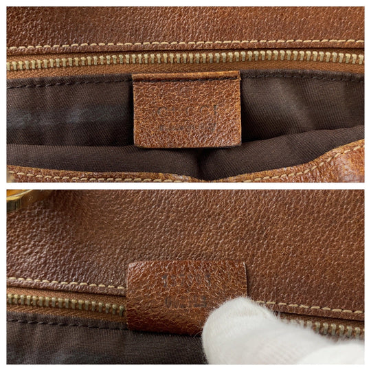 GUCCI Tote Bag 137395 GG canvas Brown Bamboo