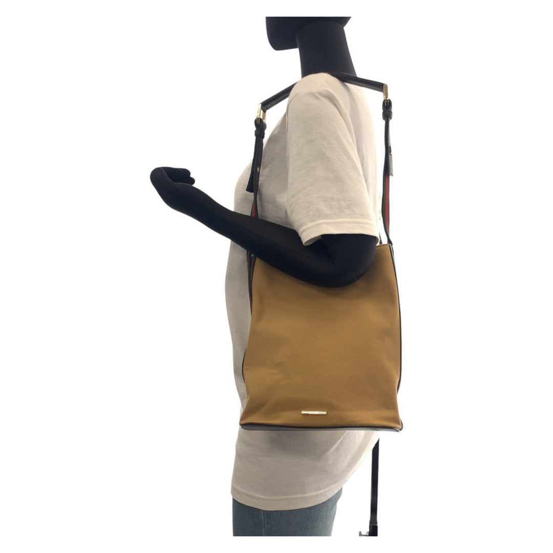 GUCCI Shoulder Bag 001 4286 Canvas, Leather beige Sherry line Women Used Authentic