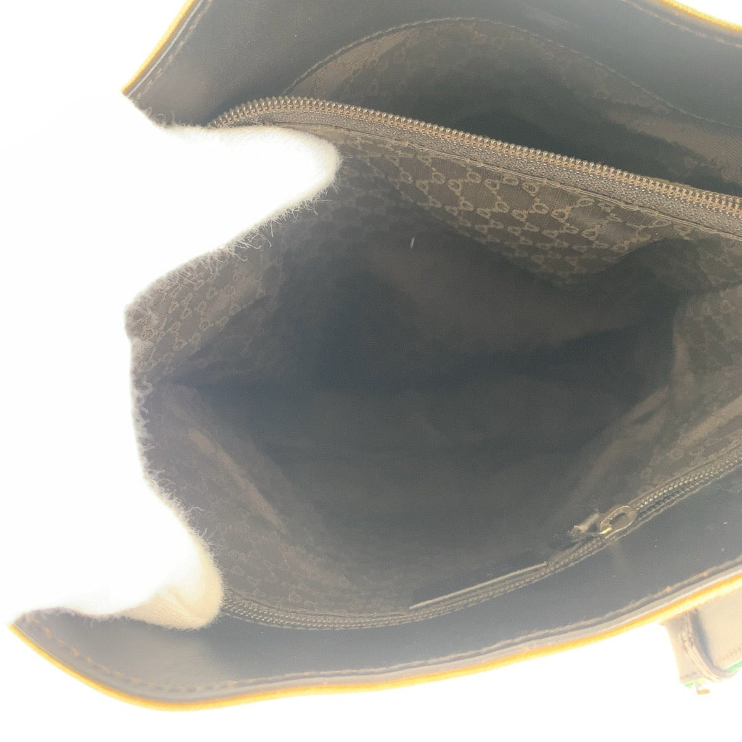 GUCCI Shoulder Bag 001 4286 Canvas, Leather beige Sherry line Women Used Authentic