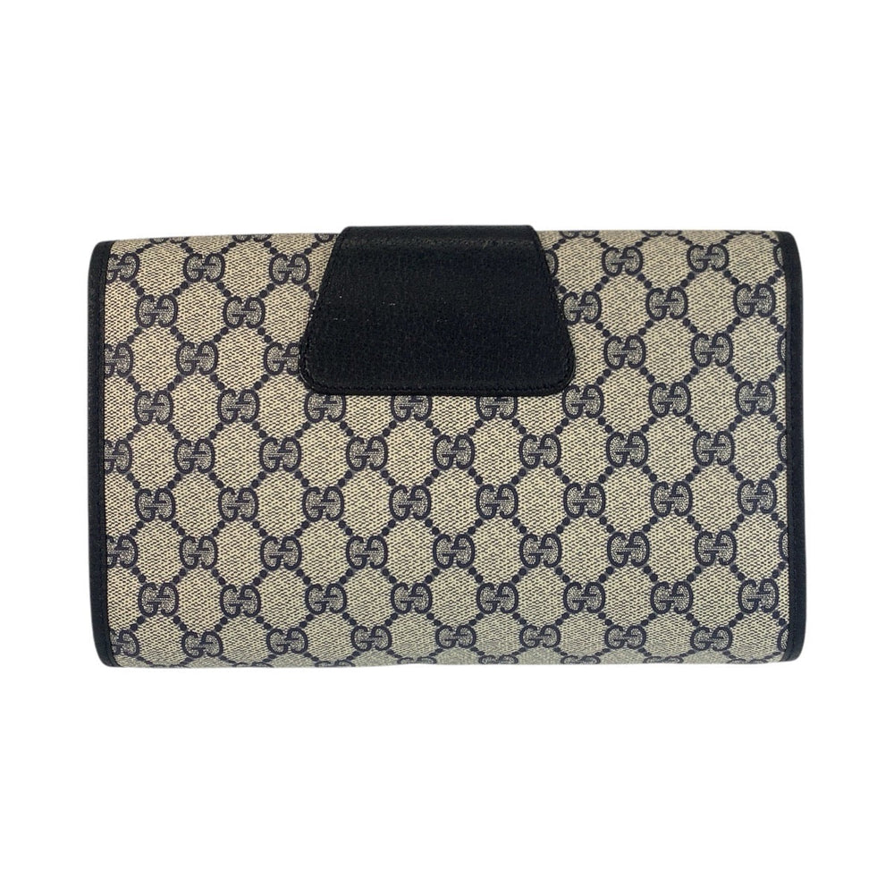 GUCCI Clutch bag 89 01 030 GG Supreme canvas, leather gray Clutch bag business bag Sherry Line Old Gucci Women Used Authentic