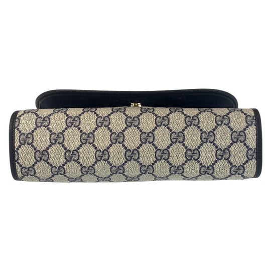 GUCCI Clutch bag 89 01 030 GG Supreme canvas, leather gray Clutch bag business bag Sherry Line Old Gucci Women Used Authentic