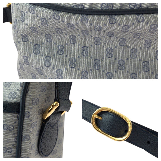 GUCCI Shoulder Bag 89 02 077 GG Supreme Canvas gray Shoulder Bag pochette Old Gucci Women Used Authentic