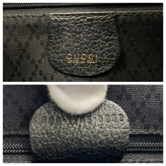 GUCCI Backpack 003 1705 0030 Suede Black GoldMetal Backpack Backpack Bamboo Women Used Authentic