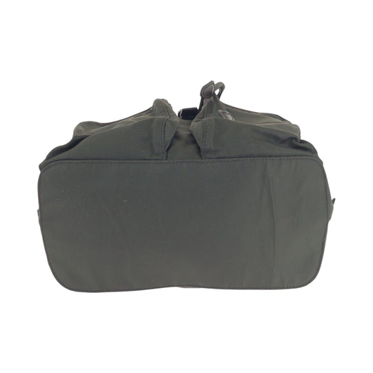 PRADA Backpack Nylon green Backpack Backpack Test Triangle With logo Women Used Authentic
