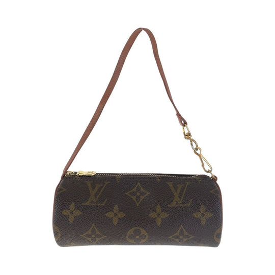 LOUIS VUITTON Pouch M51365 PVC, Leather Brown Gold Metal pouch accessory pouch Monogram Papillon Women Used Authentic