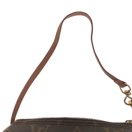 LOUIS VUITTON Pouch M51365 PVC, Leather Brown Gold Metal pouch accessory pouch Monogram Papillon Women Used Authentic