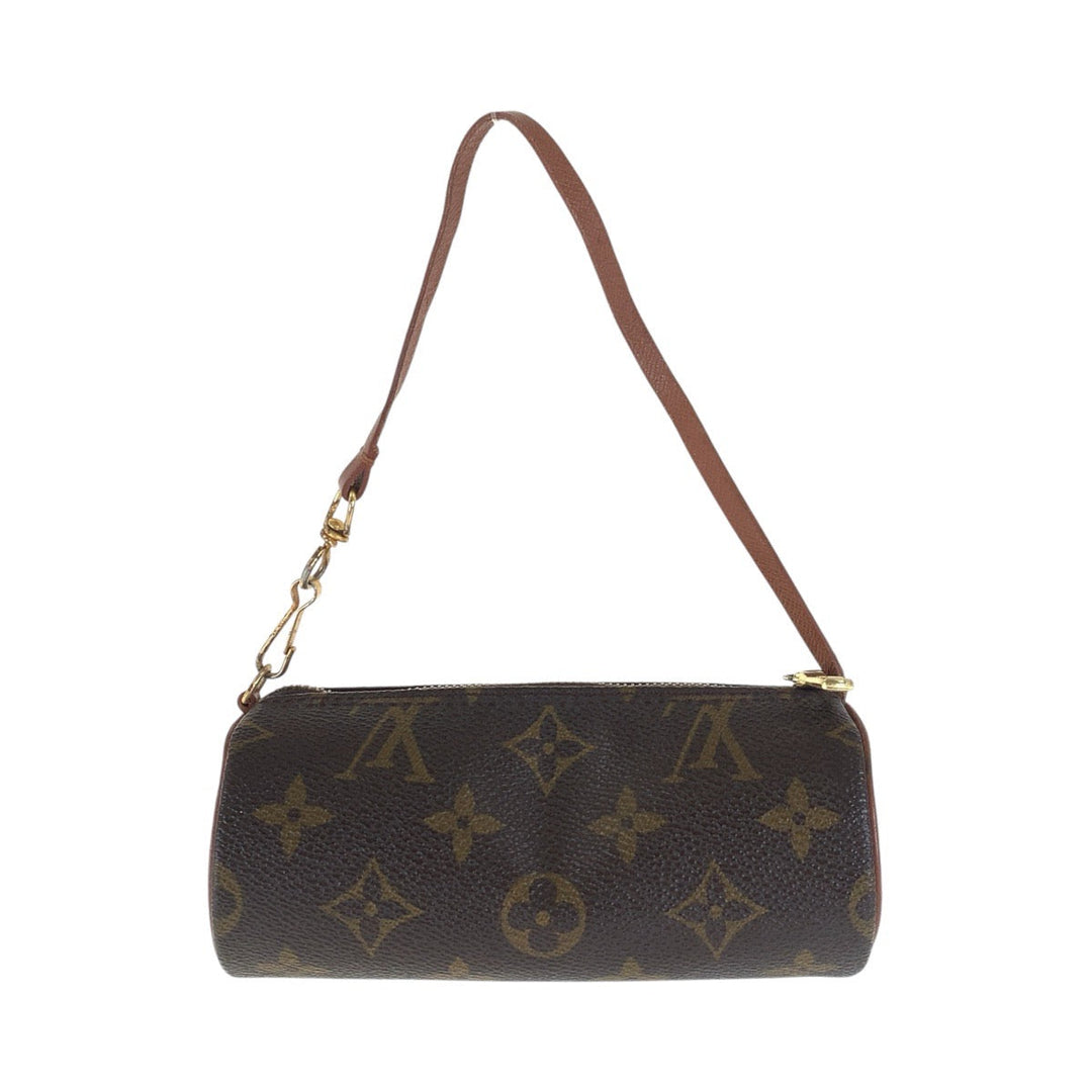 LOUIS VUITTON Pouch M51365 PVC, Leather Brown Gold Metal pouch accessory pouch Monogram Papillon Women Used Authentic