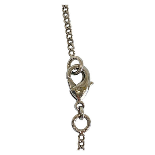 CHANEL Necklace Plating, Rhinestone Silver silver COCO Mark Women Used Authentic