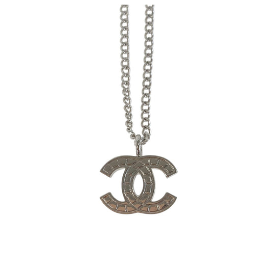 CHANEL Necklace plating Silver Necklace ChainNecklace COCO Mark Women Used Authentic